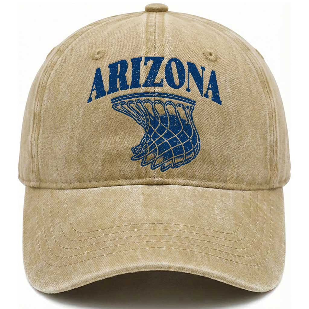Arizona State Hoops Fan Gift Washed Cotton Baseball Cap Basketball Lover TS12 Print Your Wear