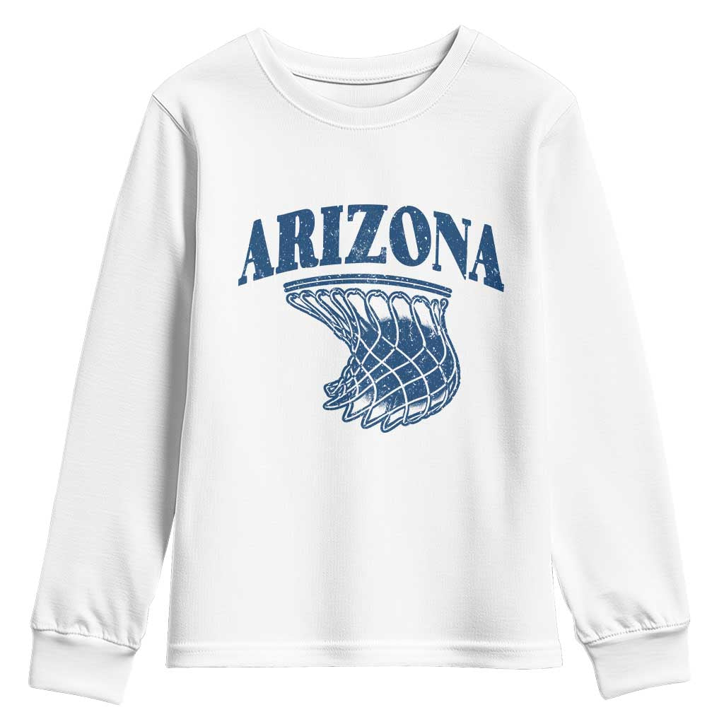 Arizona State Hoops Fan Gift Youth Sweatshirt Basketball Lover TS12 White Print Your Wear