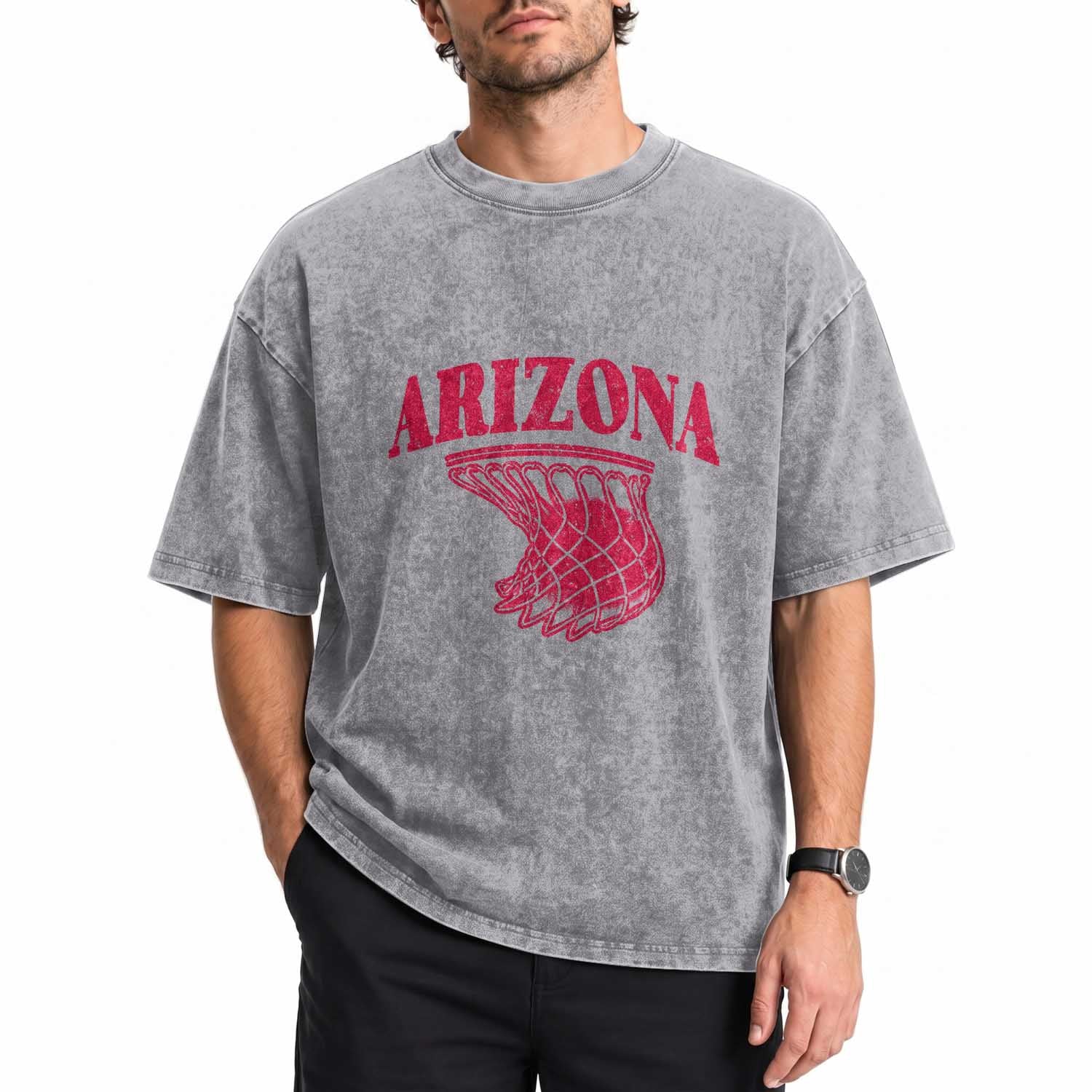 Arizona Fan Washed Cotton T-Shirt Southwest Basketball Sports Lover