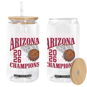 Arizona Champions Glass Can Gift For Basketball Fan TS12 Print Your Wear