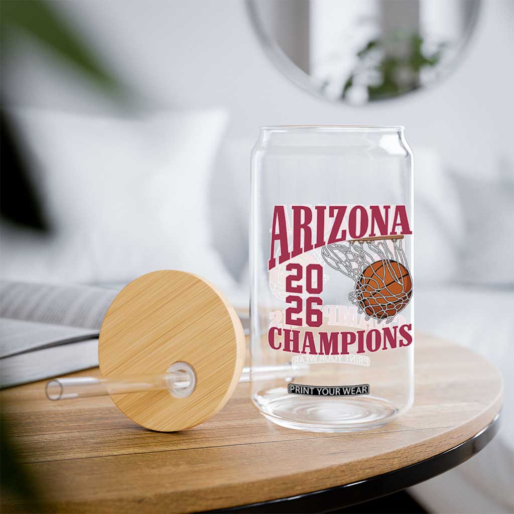 Arizona Champions Glass Can Gift For Basketball Fan TS12 Print Your Wear