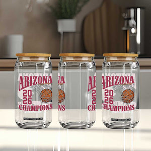 Arizona Champions Glass Can Gift For Basketball Fan TS12 Print Your Wear
