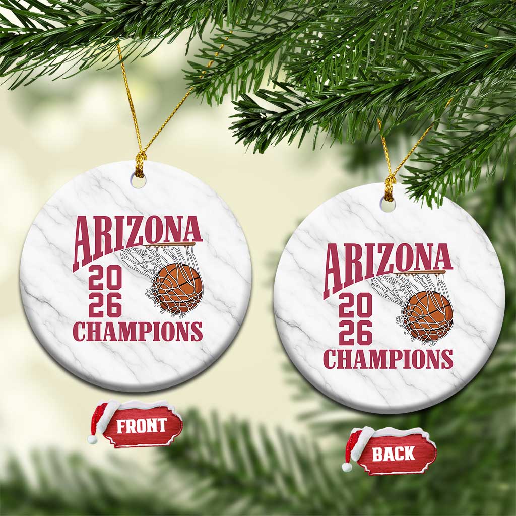 Arizona Champions Ceramic Ornament Gift For Basketball Fan TS12 1pc White Marble Print Your Wear