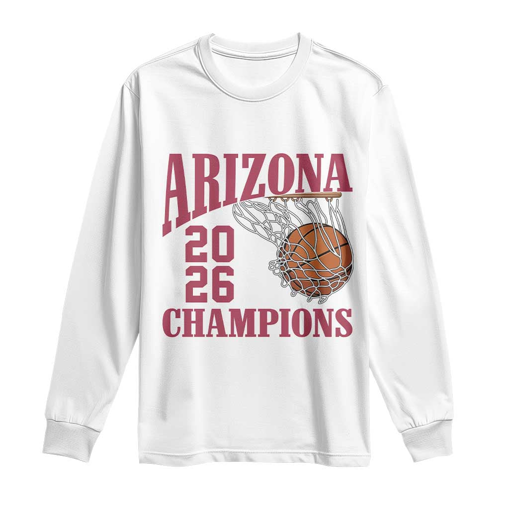 Arizona Champions Long Sleeve Shirt Gift For Basketball Fan TS12 White Print Your Wear
