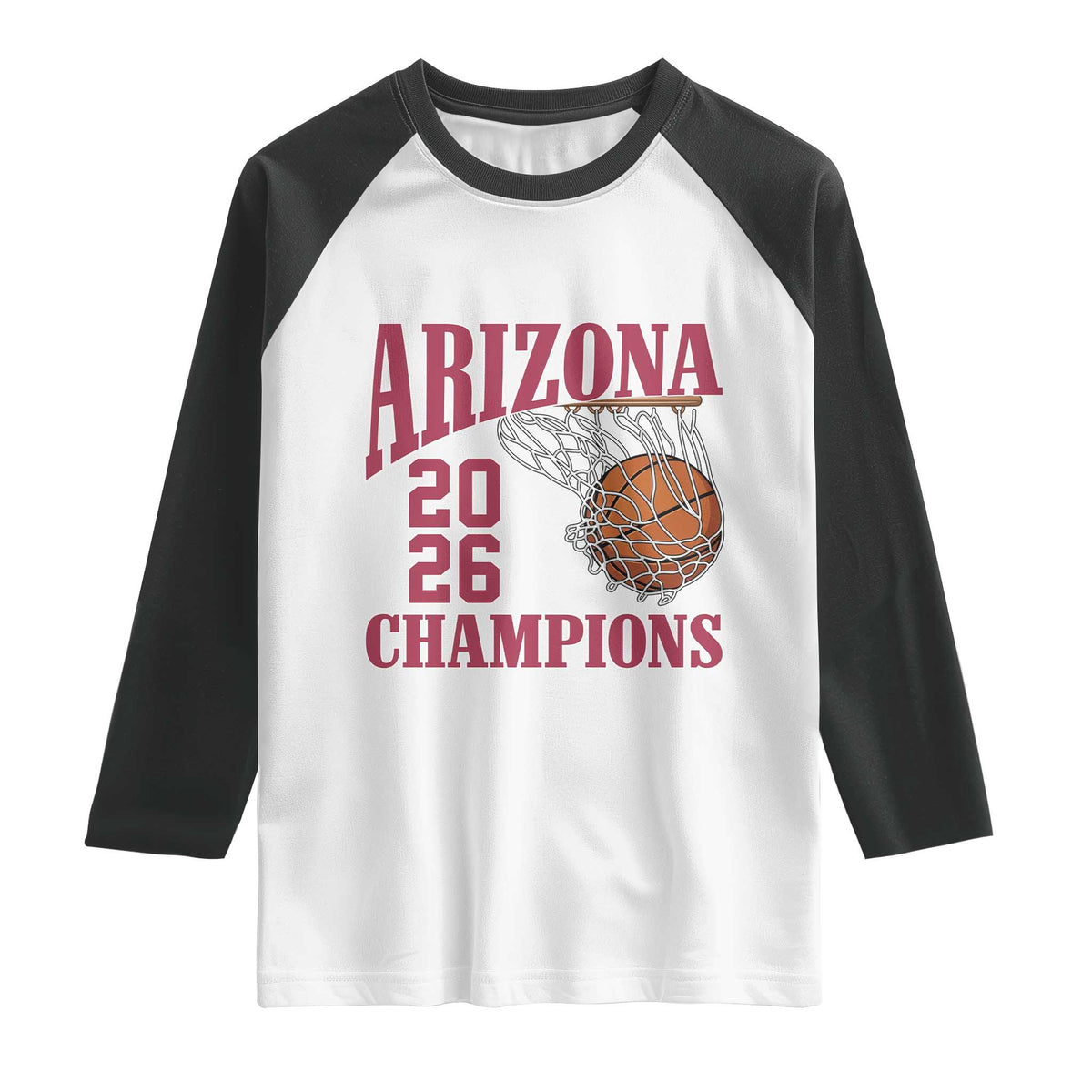 Arizona Champions Raglan Shirt Gift For Basketball Fan TS12 White Black Print Your Wear