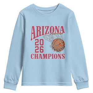 Arizona Champions Youth Sweatshirt Gift For Basketball Fan TS12 Light Blue Print Your Wear