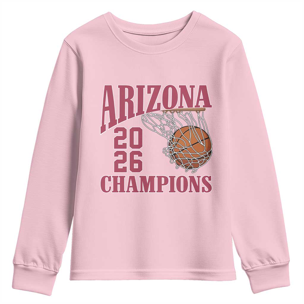 Arizona Champions Youth Sweatshirt Gift For Basketball Fan TS12 Light Pink Print Your Wear