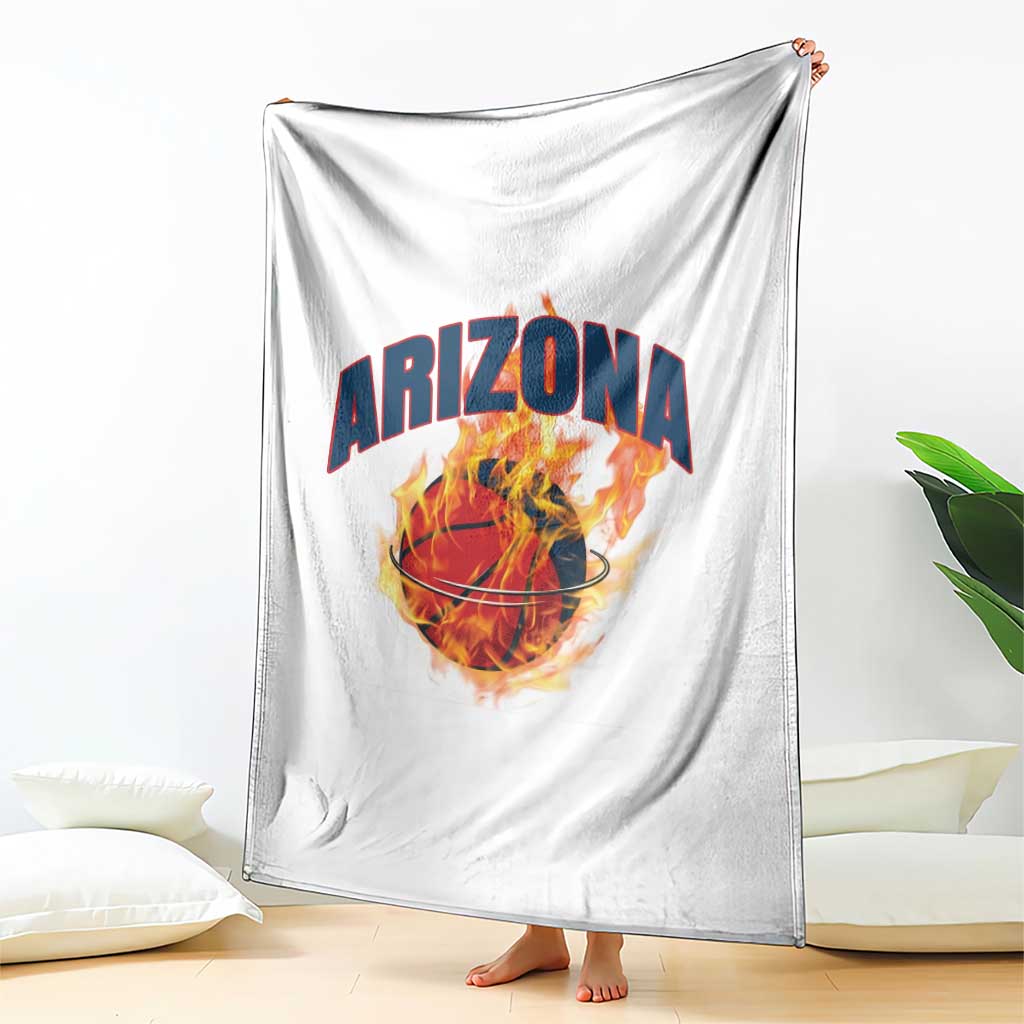 Arizona State Pride Throw Blanket Flaming Basketball Coach Gift TS12 Print Your Wear
