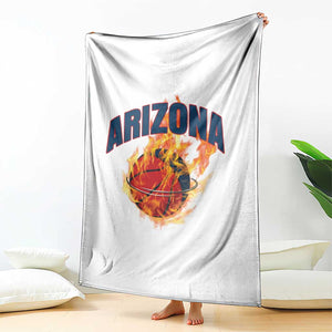 Arizona State Pride Throw Blanket Flaming Basketball Coach Gift TS12 Print Your Wear