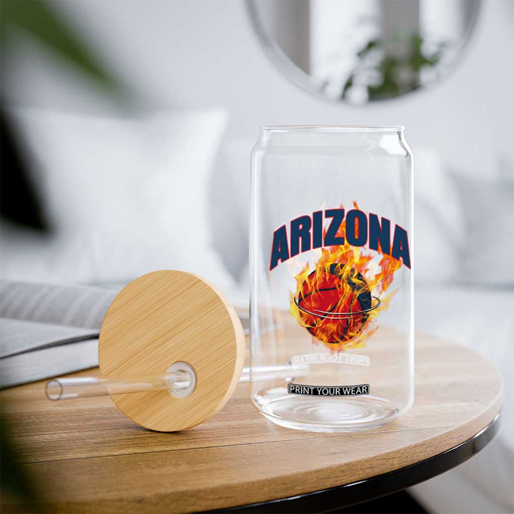 Arizona State Pride Glass Can Flaming Basketball Coach Gift TS12 Print Your Wear