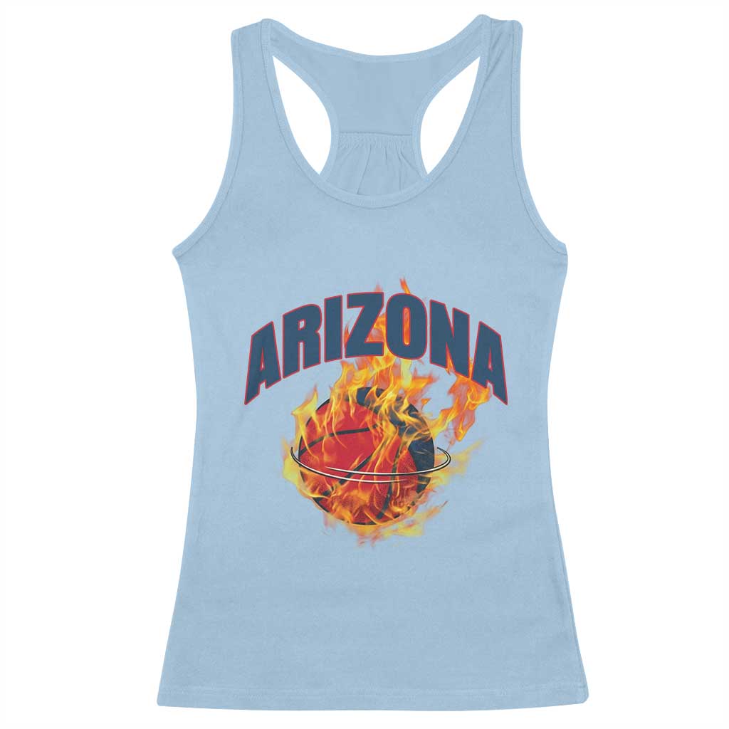 Arizona State Pride Racerback Tank Top Flaming Basketball Coach Gift TS12 Light Blue Print Your Wear