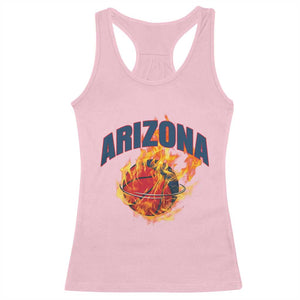 Arizona State Pride Racerback Tank Top Flaming Basketball Coach Gift TS12 Light Pink Print Your Wear