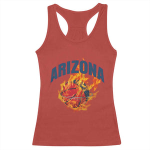 Arizona State Pride Racerback Tank Top Flaming Basketball Coach Gift TS12 Red Print Your Wear
