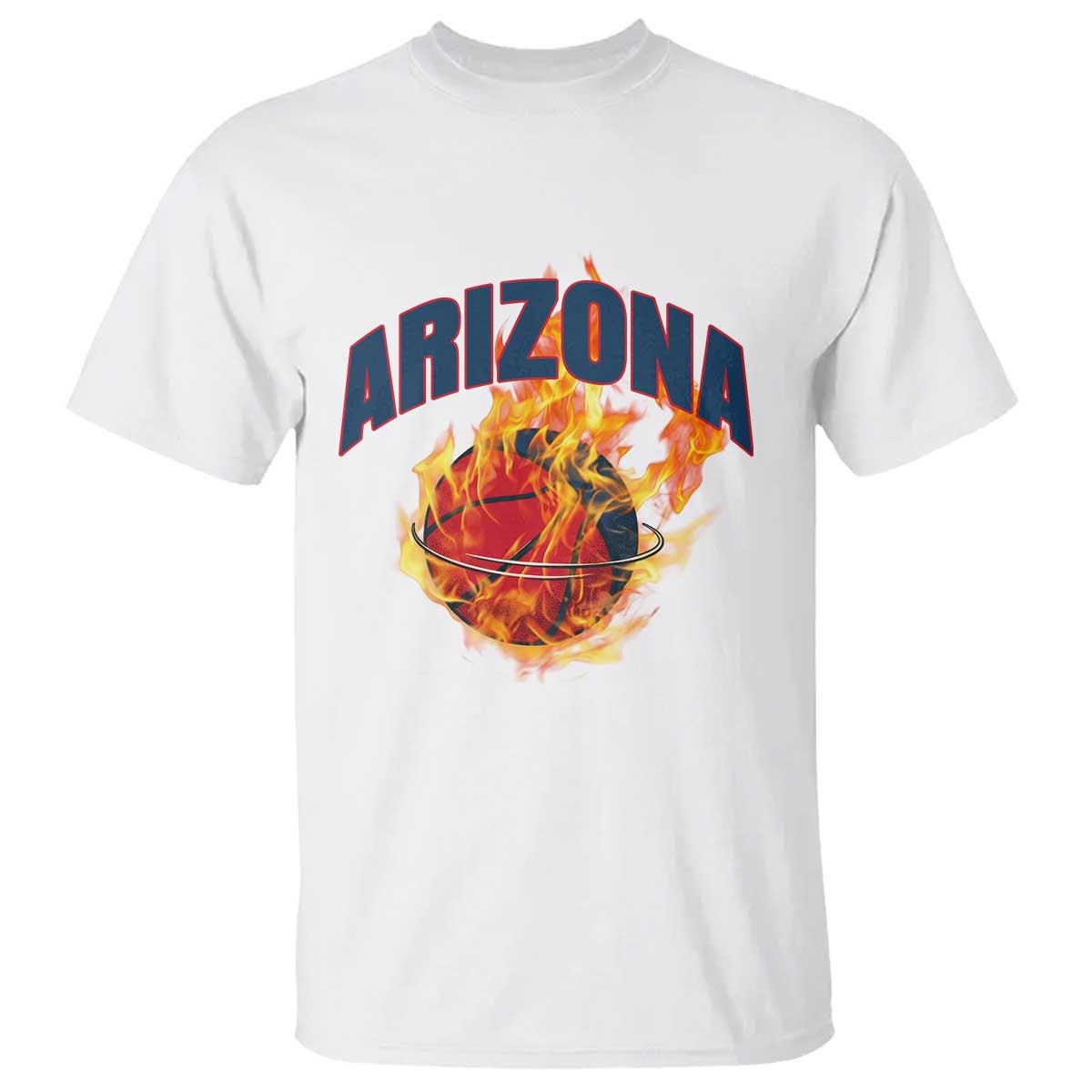 Arizona State Pride T Shirt Flaming Basketball Coach Gift TS12 White Print Your Wear