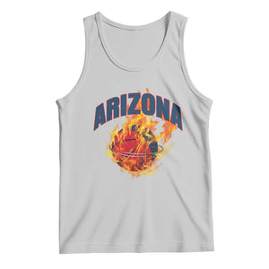 Arizona State Pride Tank Top Flaming Basketball Coach Gift TS12 Ash Print Your Wear