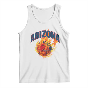 Arizona State Pride Tank Top Flaming Basketball Coach Gift TS12 White Print Your Wear