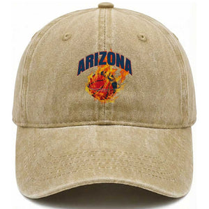 Arizona State Pride Washed Cotton Baseball Cap Flaming Basketball Coach Gift TS12 Print Your Wear
