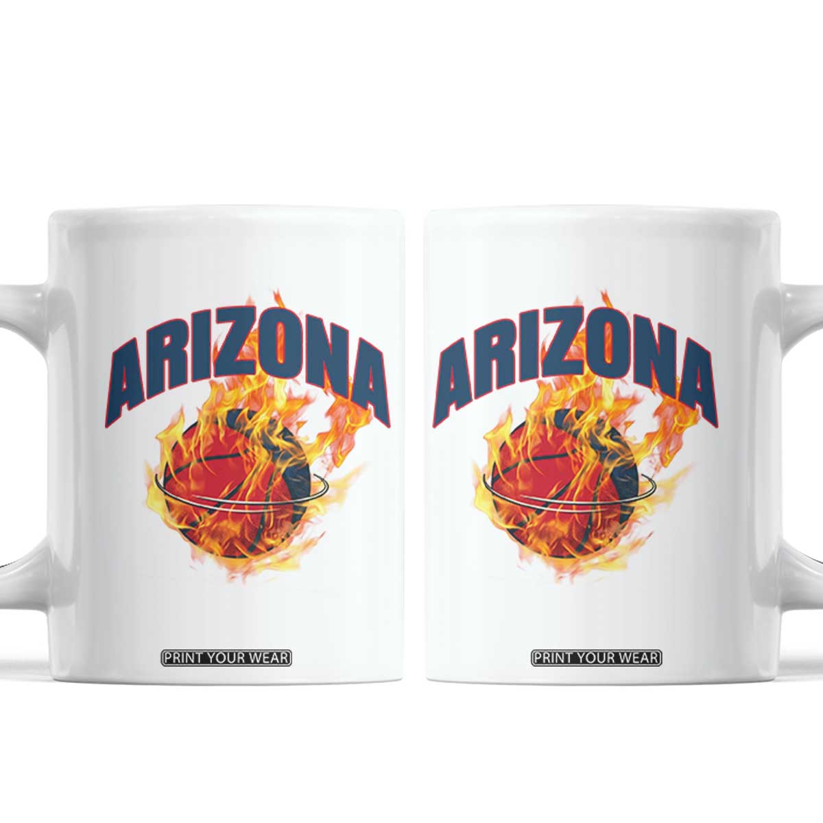 Arizona State Pride Coffee Mug Flaming Basketball Coach Gift TS12 White Print Your Wear