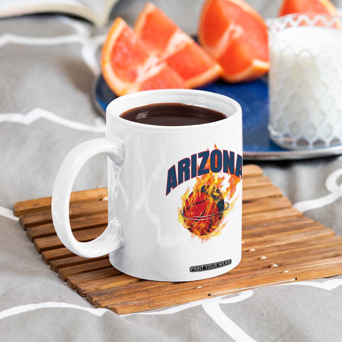 Arizona State Pride Coffee Mug Flaming Basketball Coach Gift TS12 Print Your Wear