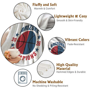 Arizona Champions Pride Throw Blanket Professional Basketball Fan Gift TS12 Print Your Wear