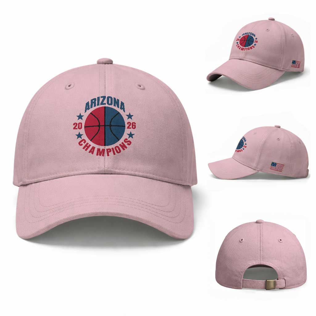 Arizona Champions Pride Baseball Cap Professional Basketball Fan Gift TS12 Baseball Cap Universal Fit Light Pink Print Your Wear