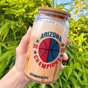 Arizona Champions Pride Glass Can Professional Basketball Fan Gift TS12 White Print Your Wear