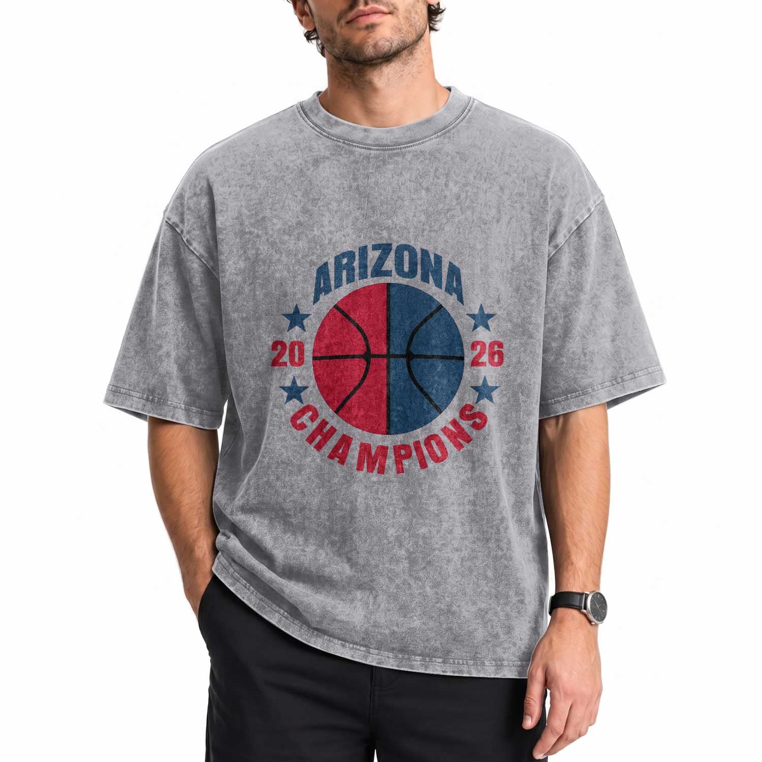 Arizona Champions Pride Washed Cotton T-Shirt Professional Basketball Fan Gift