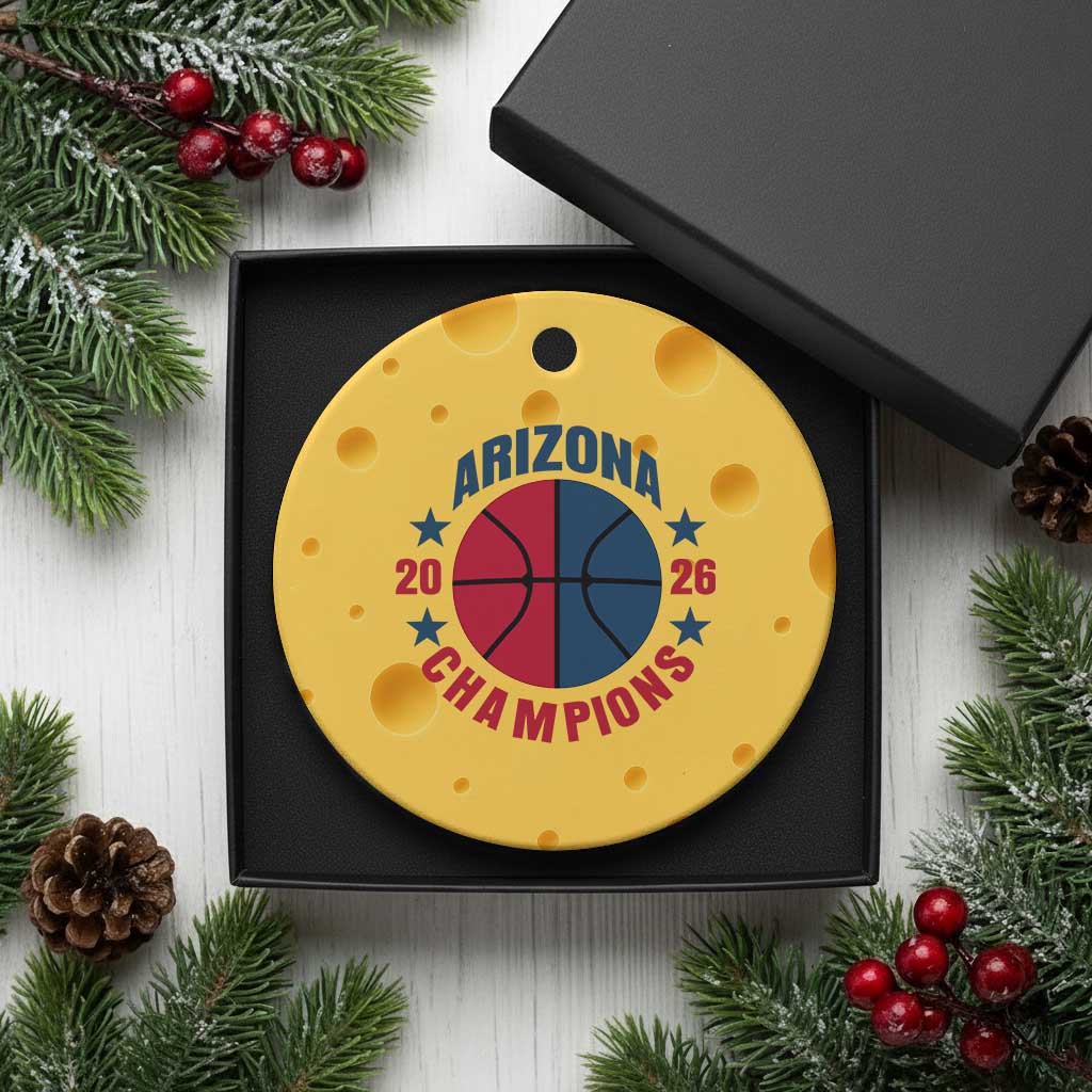 Arizona Champions Pride Ceramic Ornament Professional Basketball Fan Gift TS12 1pc Yellow Cheese Print Your Wear