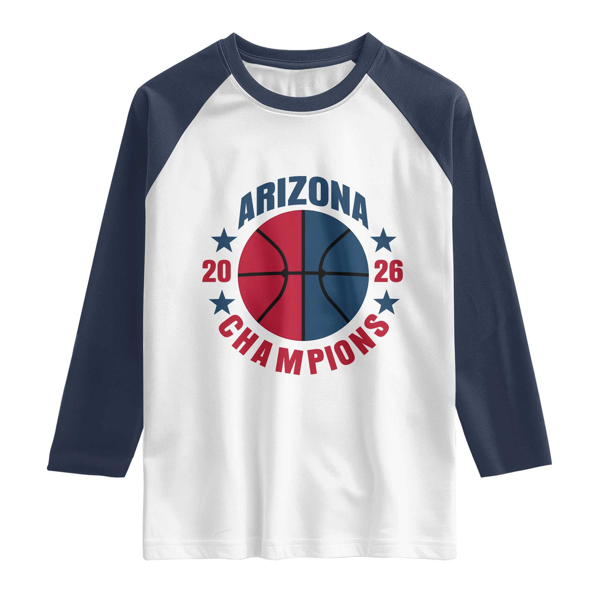 Arizona Champions Pride Raglan Shirt Professional Basketball Fan Gift TS12 White Navy Print Your Wear