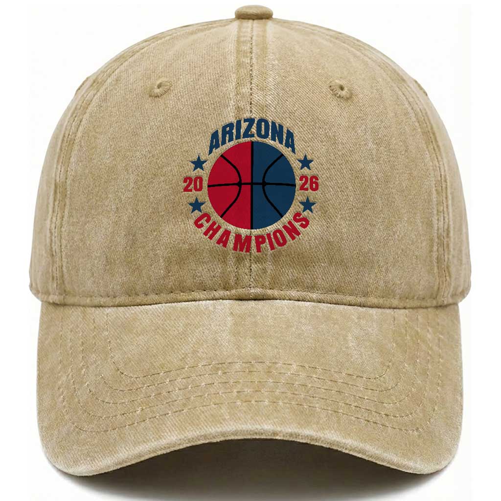 Arizona Champions Pride Washed Cotton Baseball Cap Professional Basketball Fan Gift TS12 Print Your Wear