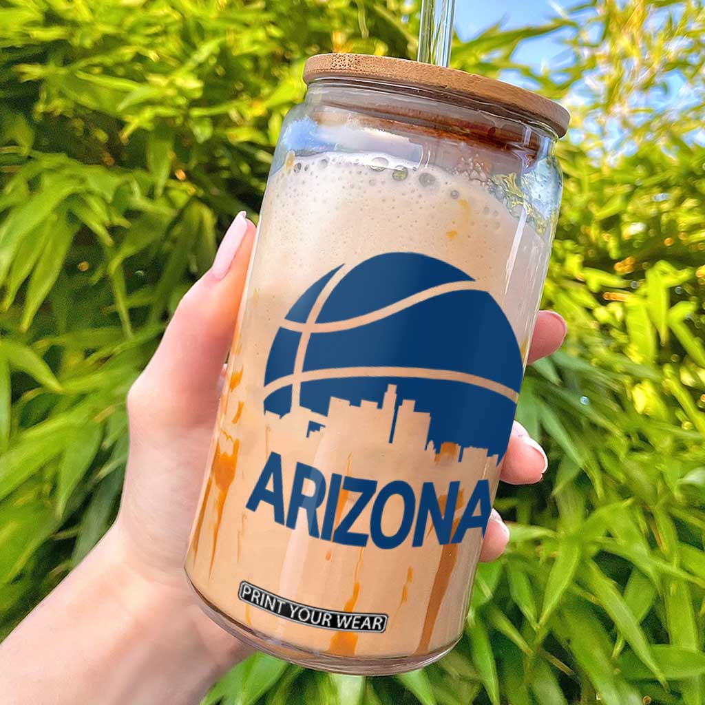 Arizona Skyline Pride Glass Can Gift For Basketball Fan TS12 White Print Your Wear