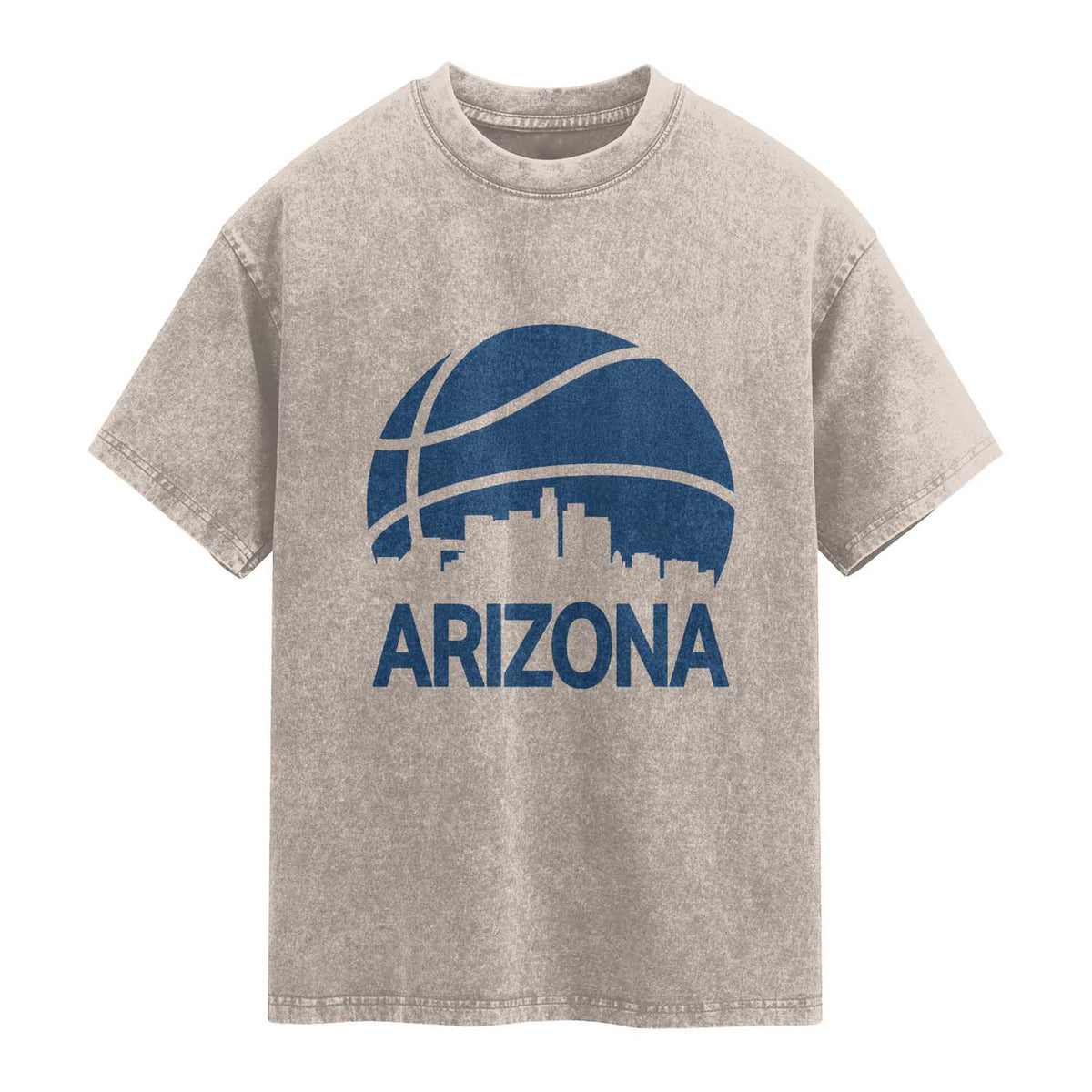 Arizona Skyline Pride Washed Cotton T-Shirt Gift For Basketball Fan