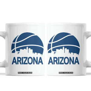 Arizona Skyline Pride Coffee Mug Gift For Basketball Fan TS12 White Print Your Wear