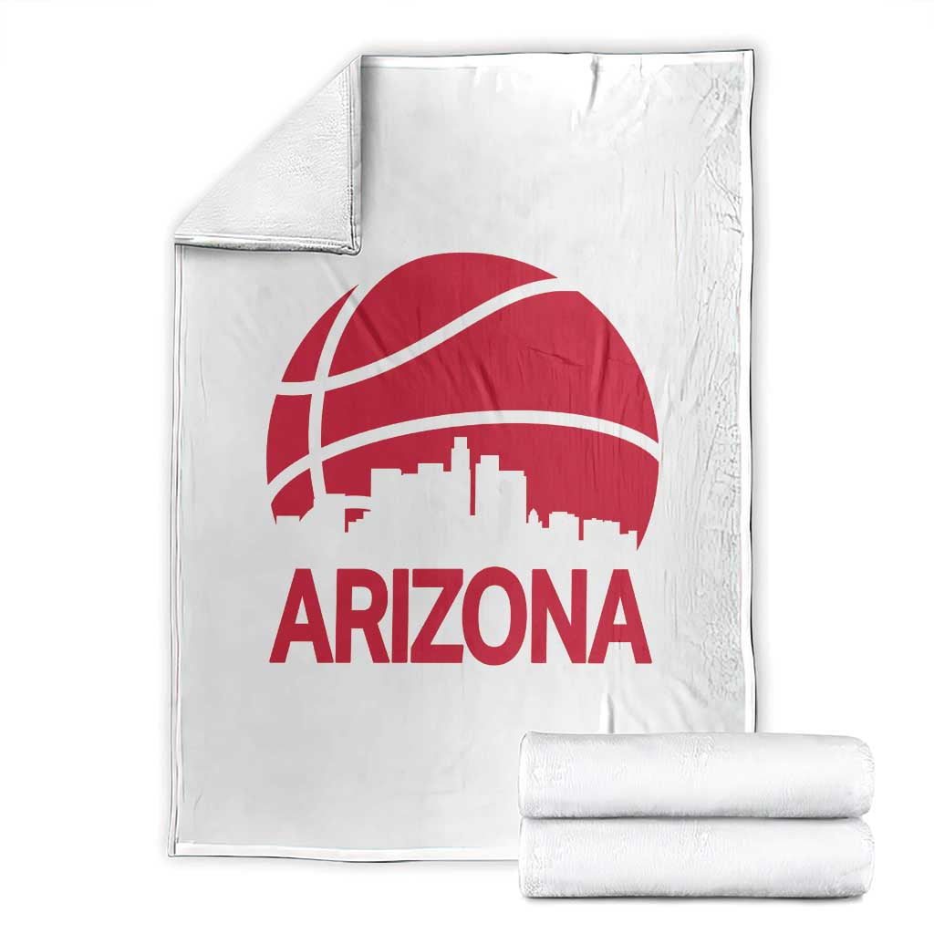Arizona Skyline State Pride Throw Blanket Modern Urban Hoops Basketball TS12 White Print Your Wear