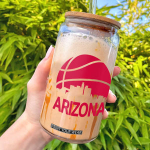 Arizona Skyline State Pride Glass Can Modern Urban Hoops Basketball TS12 White Print Your Wear