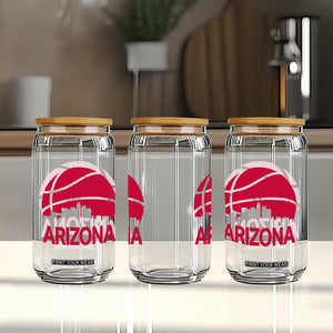 Arizona Skyline State Pride Glass Can Modern Urban Hoops Basketball TS12 Print Your Wear