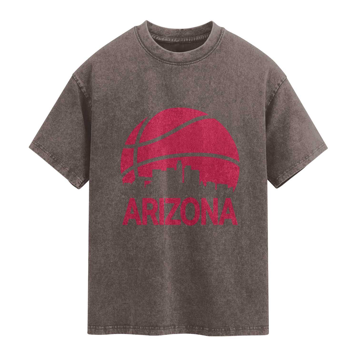 Arizona Skyline State Pride Washed Cotton T-Shirt Modern Urban Hoops Basketball
