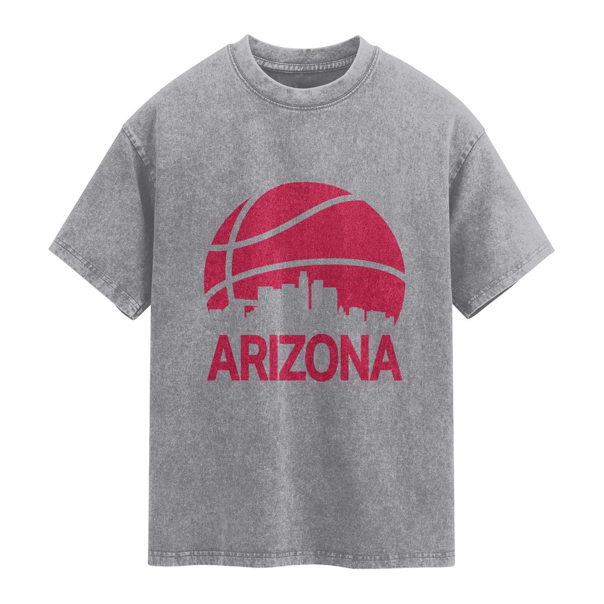 Arizona Skyline State Pride Washed Cotton T-Shirt Modern Urban Hoops Basketball