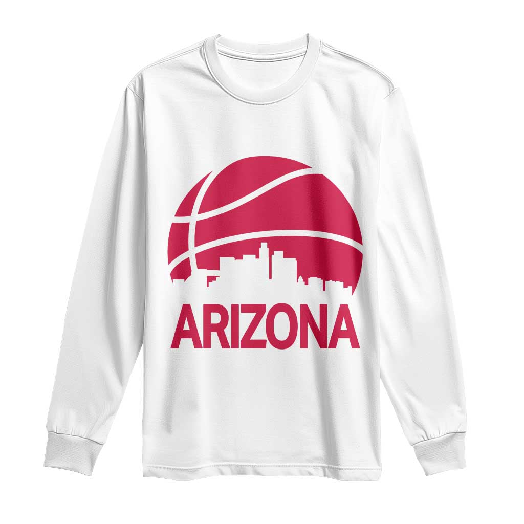 Arizona Skyline State Pride Long Sleeve Shirt Modern Urban Hoops Basketball TS12 White Print Your Wear