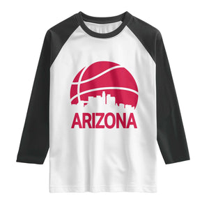 Arizona Skyline State Pride Raglan Shirt Modern Urban Hoops Basketball TS12 White Black Print Your Wear