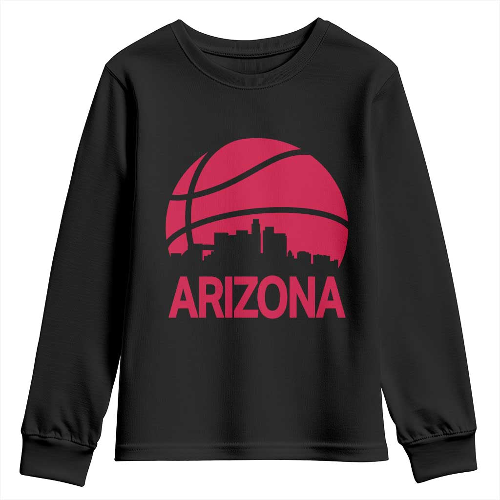 Arizona Skyline State Pride Youth Sweatshirt Modern Urban Hoops Basketball TS12 Black Print Your Wear