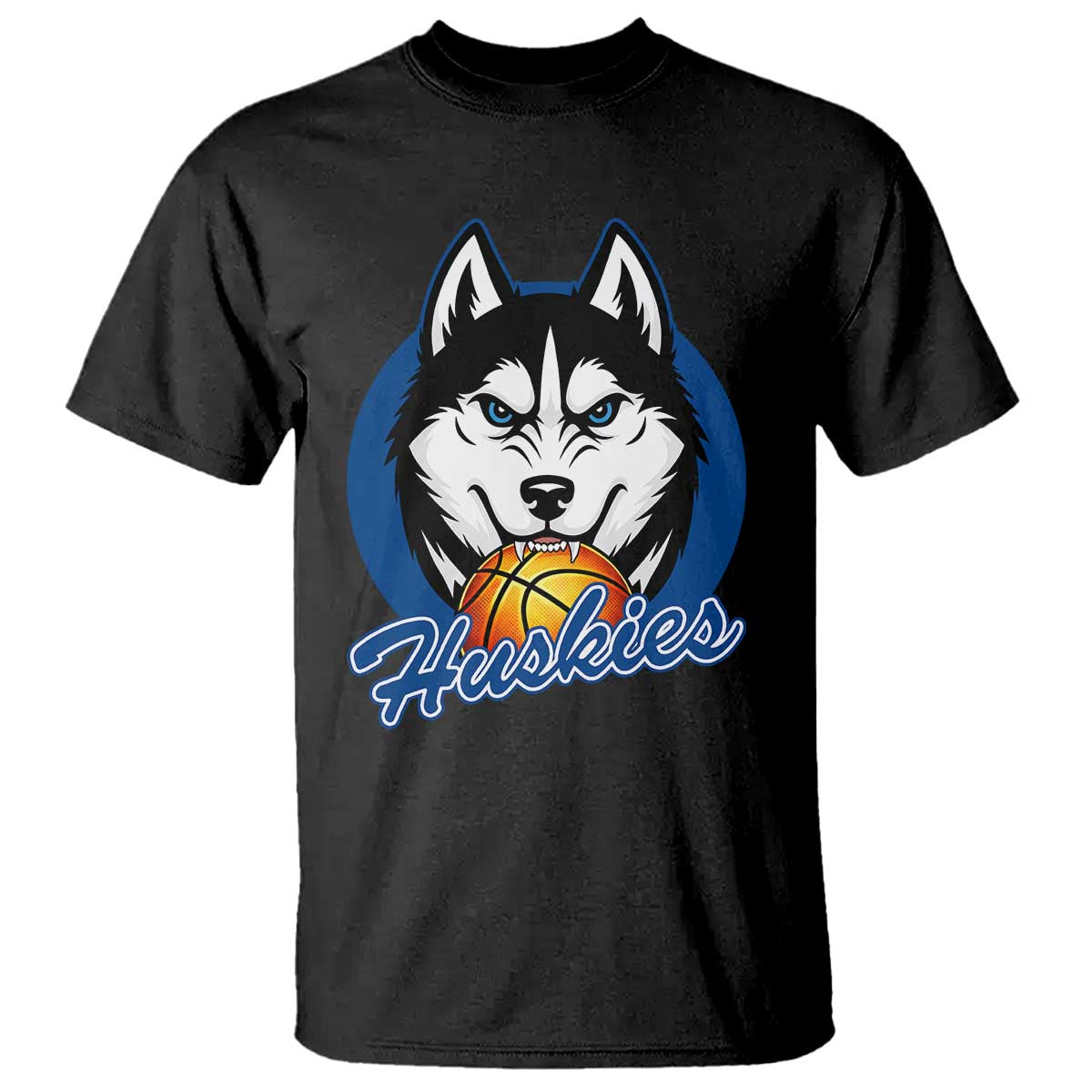 Cool Siberian Husky Basketball T Shirt Gift For Dog Lovers TS12 Black Print Your Wear