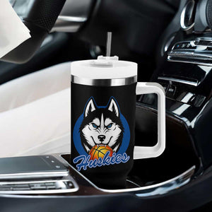 Cool Siberian Husky Basketball Tumbler With Handle Gift For Dog Lovers TS12 Print Your Wear