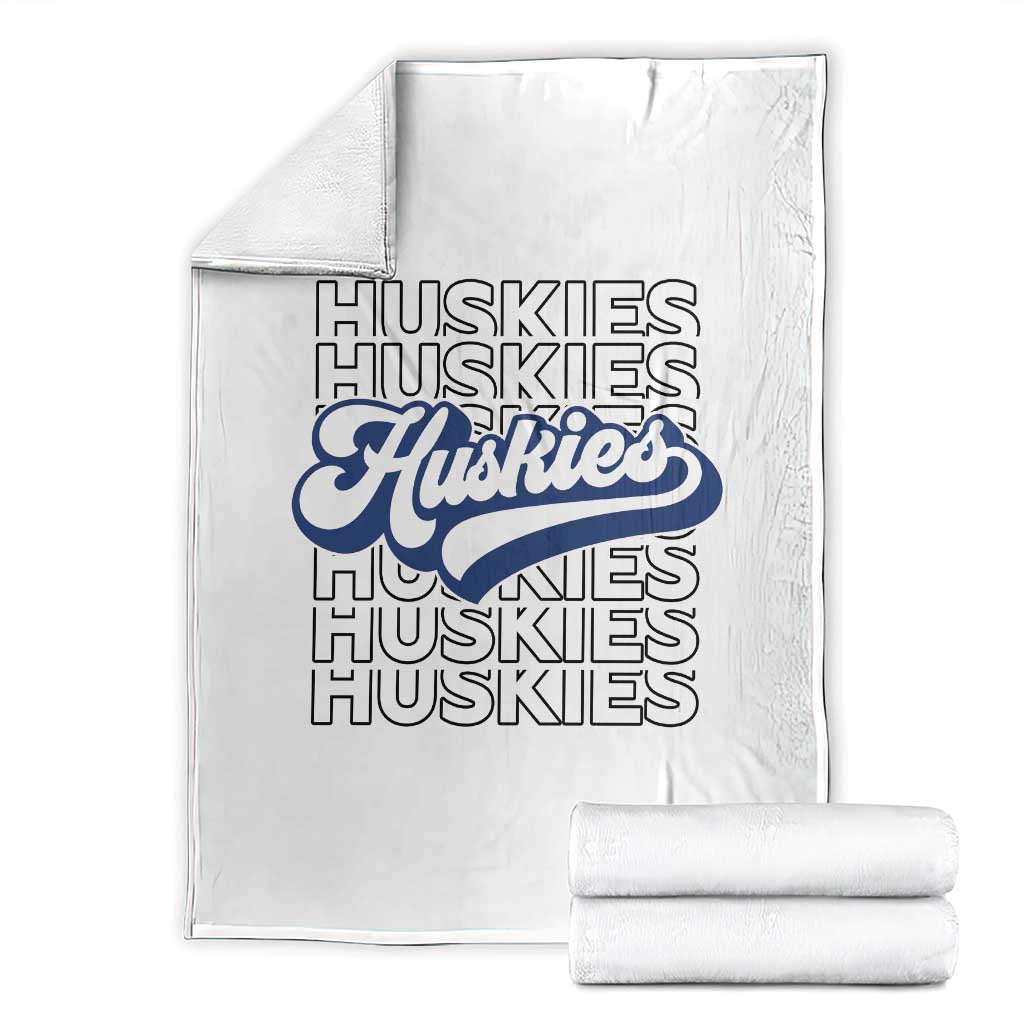 Proud Siberian Husky Fan Throw Blanket Sports Dog Lover TS12 White Print Your Wear