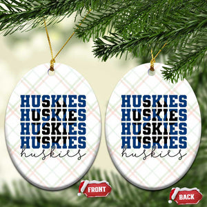 Husky Fan Paw Inset Ceramic Ornament Team Pride School Spirit TS12 Print Your Wear