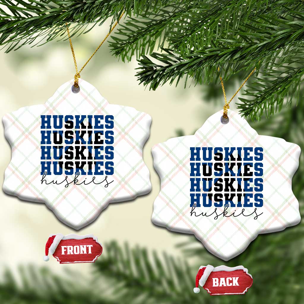 Husky Fan Paw Inset Ceramic Ornament Team Pride School Spirit TS12 Print Your Wear