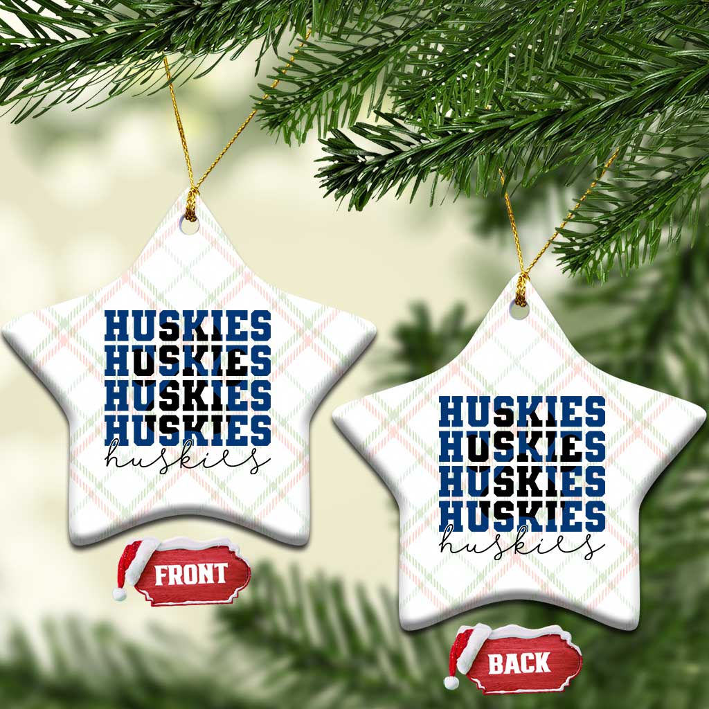 Husky Fan Paw Inset Ceramic Ornament Team Pride School Spirit TS12 Print Your Wear