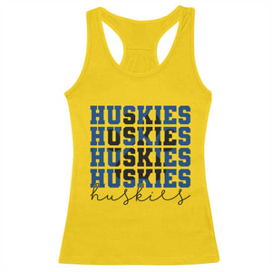 Husky Fan Paw Inset Racerback Tank Top Team Pride School Spirit TS12 Daisy Print Your Wear