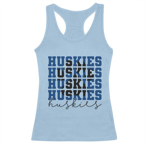 Husky Fan Paw Inset Racerback Tank Top Team Pride School Spirit TS12 Light Blue Print Your Wear