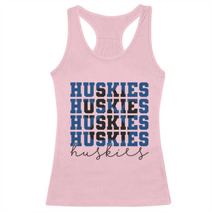 Husky Fan Paw Inset Racerback Tank Top Team Pride School Spirit TS12 Light Pink Print Your Wear